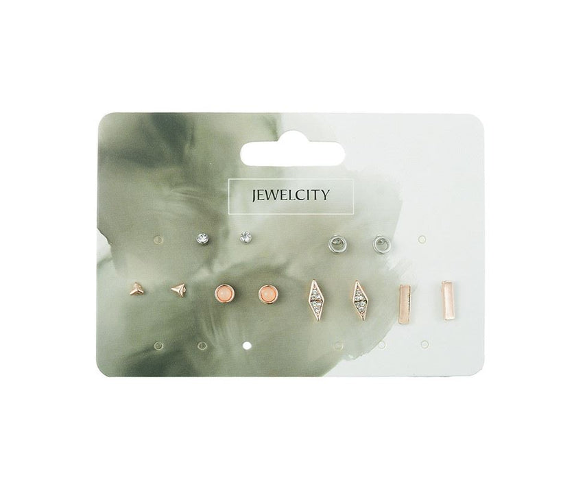 Geo Gem Earring Set