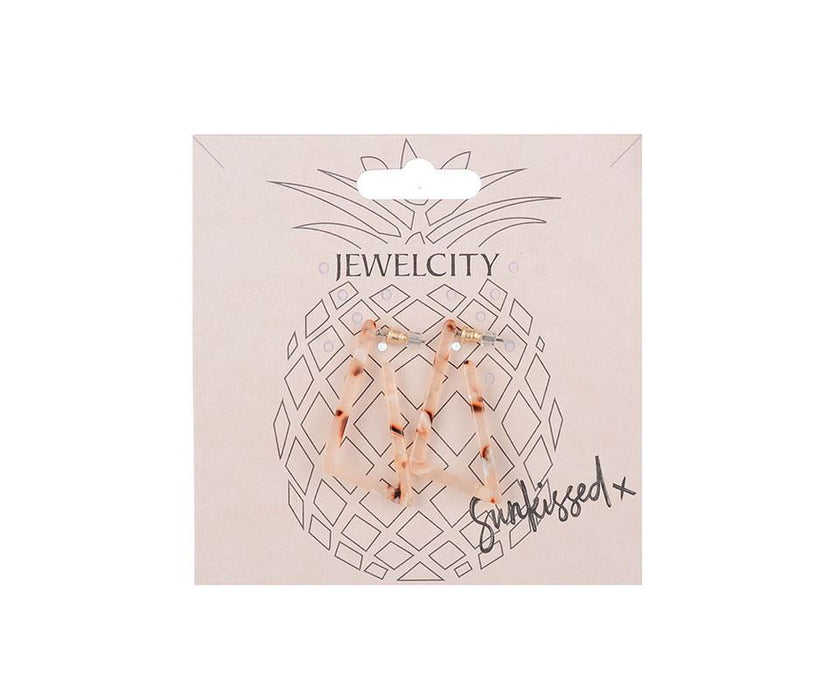 Tortoise shell triangular earrings